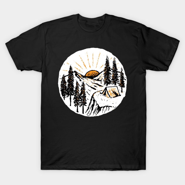 Sunrise Camp T-Shirt by quilimo